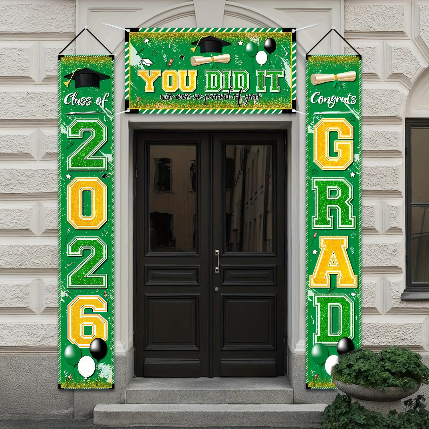Congrat Class of 2026 Graduati - Party Banner Gold 리뷰 및 가격