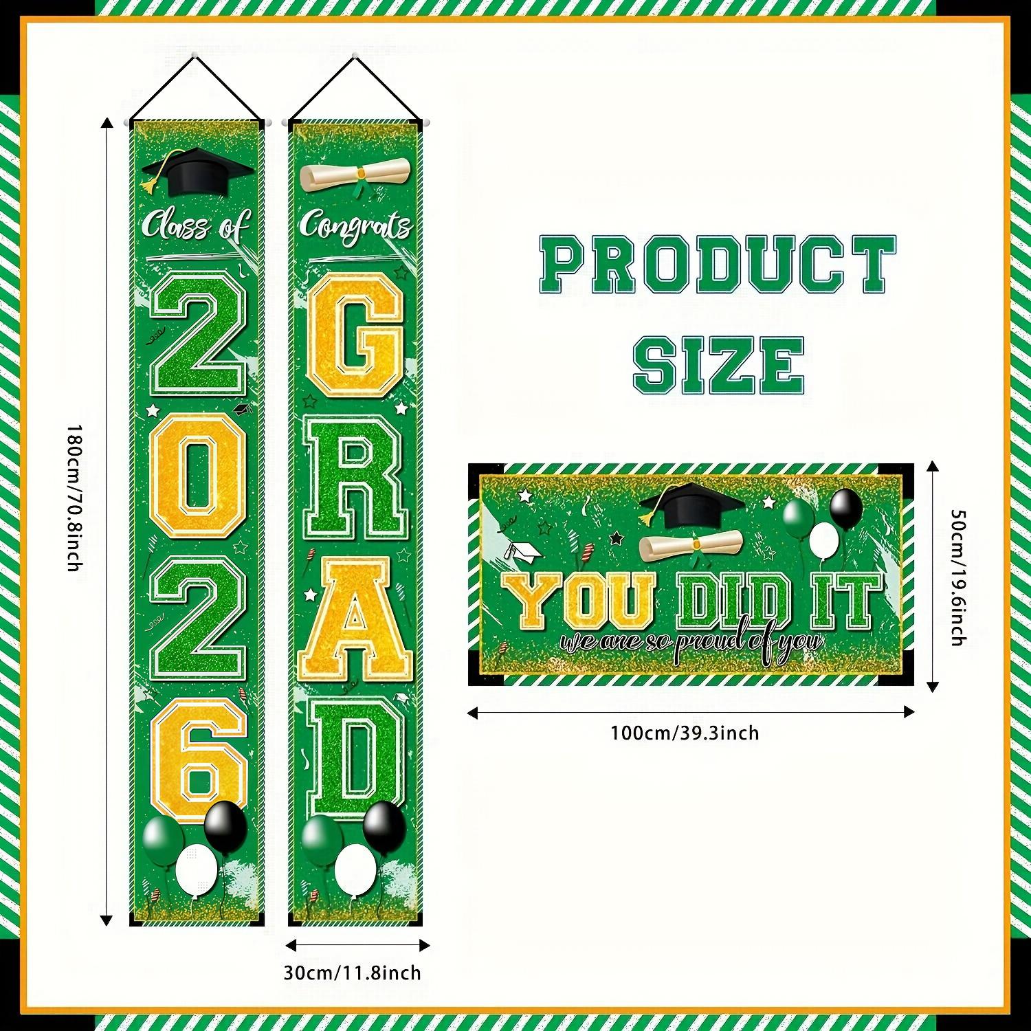 Congrat Class of 2026 Graduati - Party Banner Gold 리뷰 및 가격