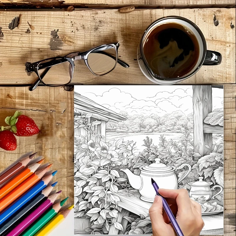Tea In The Gardens Coloring Bo - Supply Event 리뷰 및 가격