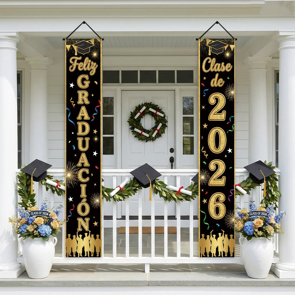 Feliz Graduacion Class of 2026 - Party Banner Gold 리뷰 및 가격