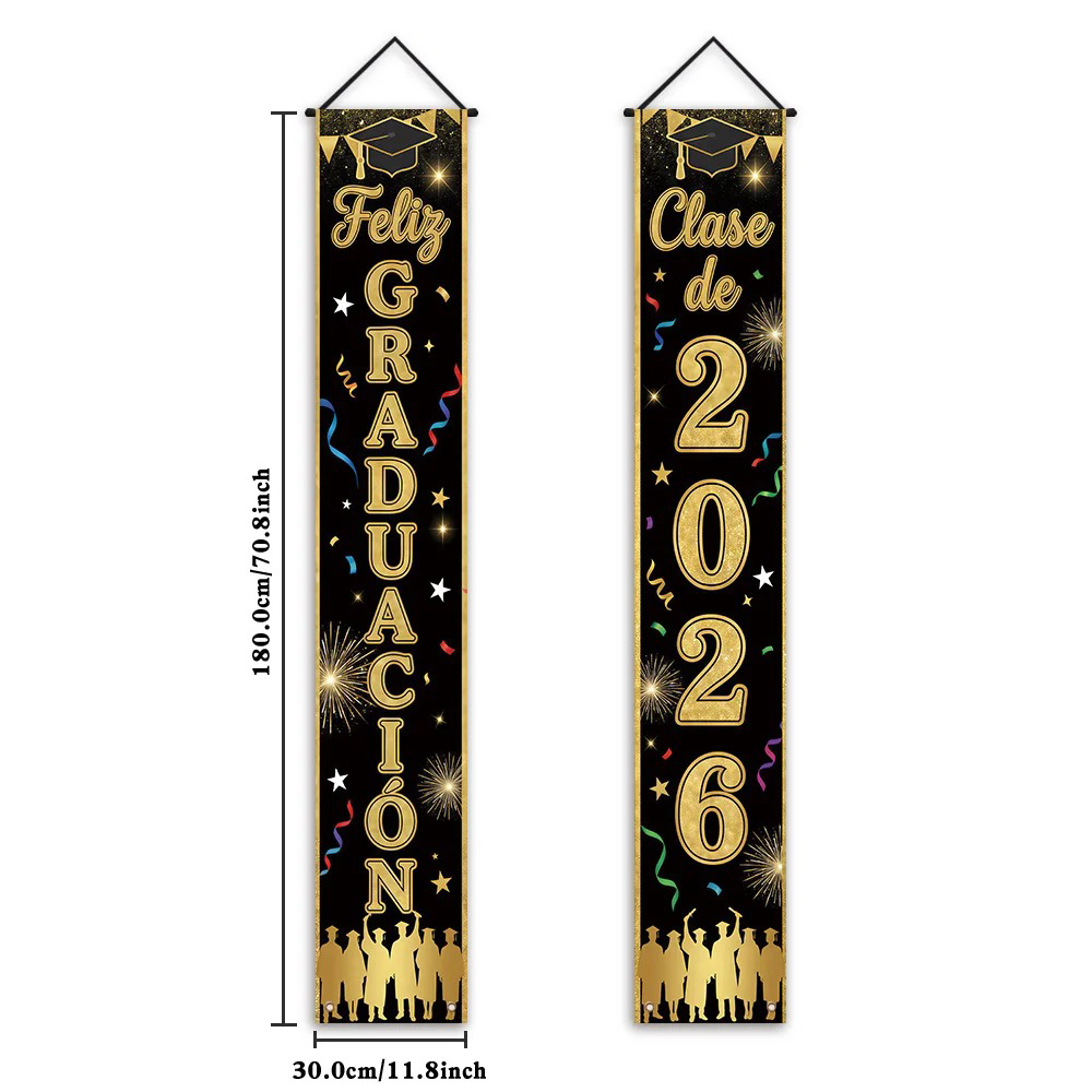 Feliz Graduacion Class of 2026 - Party Banner Gold 리뷰 및 가격