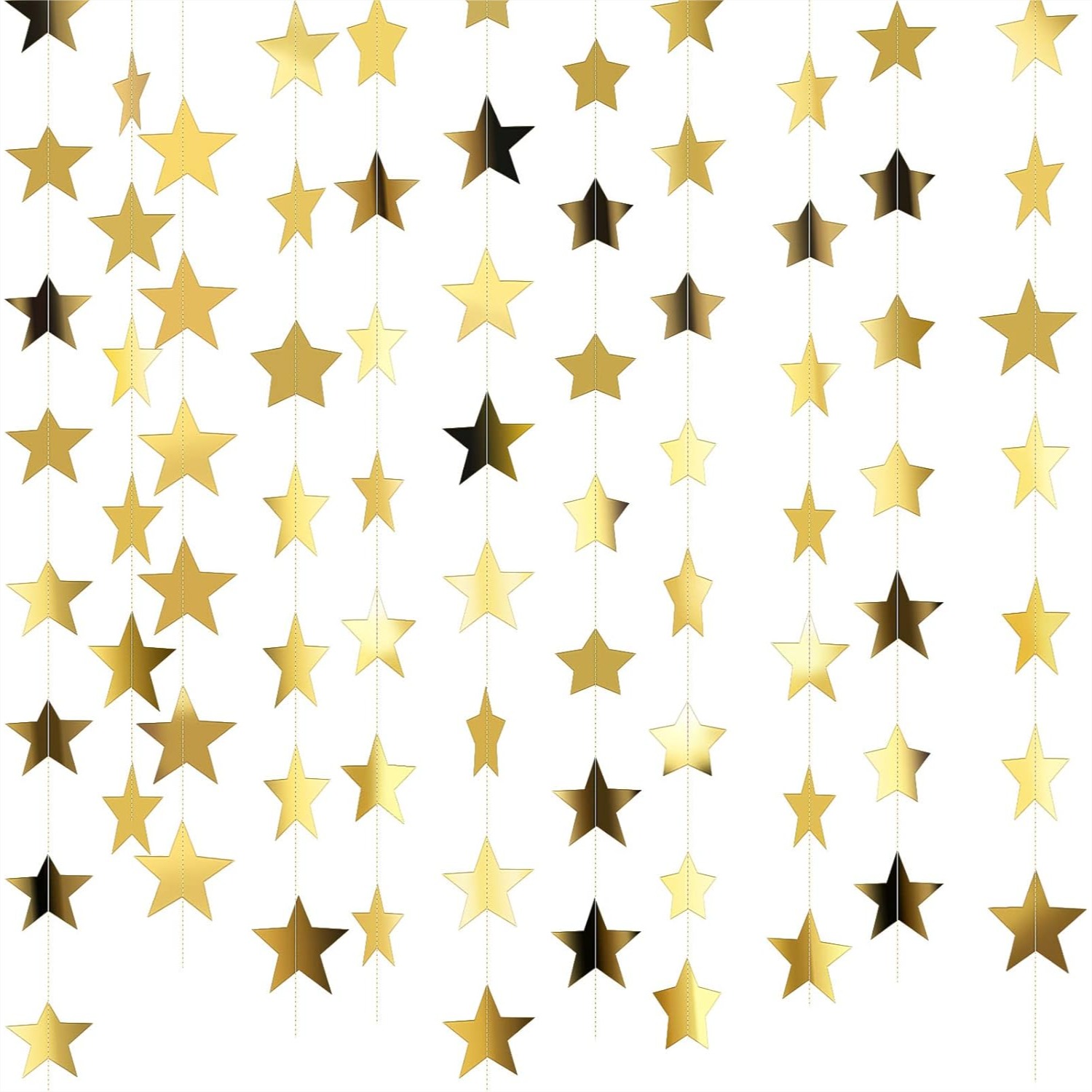 130ft Star Garland Banner for  - Party Banner Gold 리뷰 및 가격