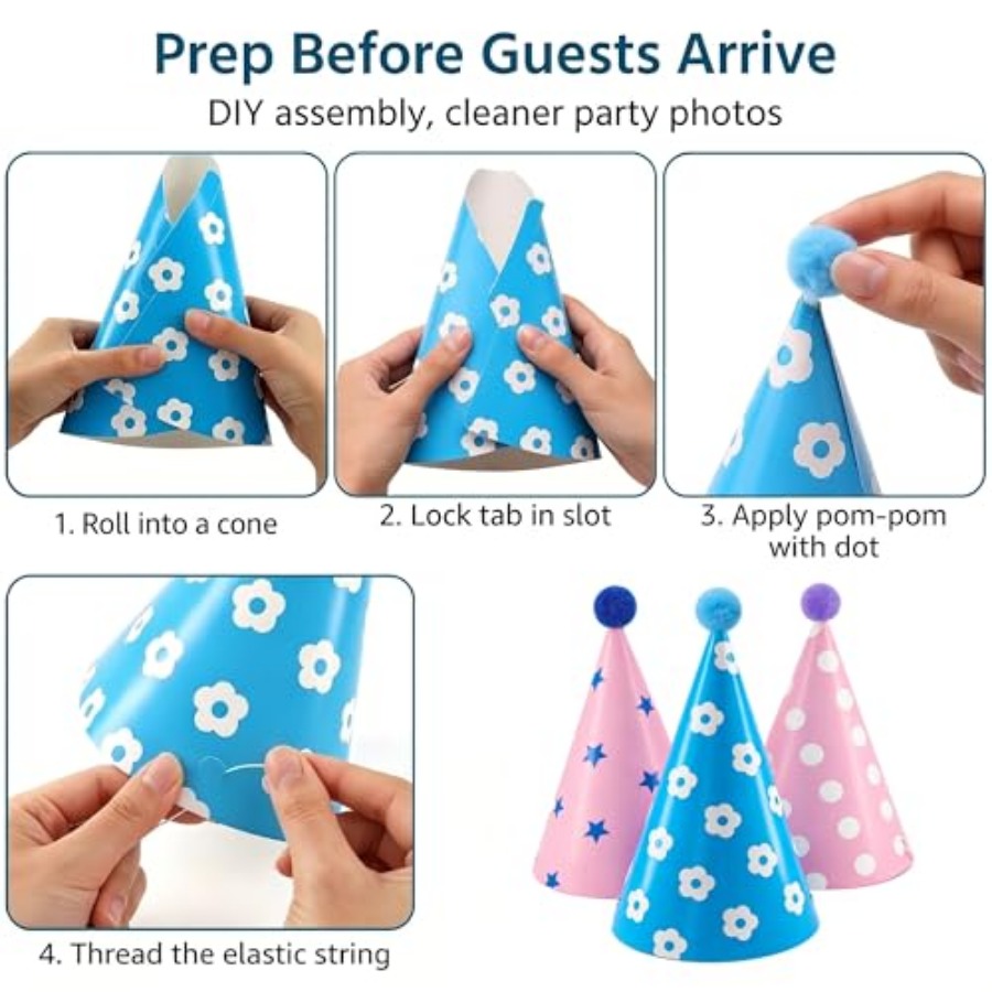 Beurio Pastel Party Hats for a - Party Hat Cone 리뷰 및 가격