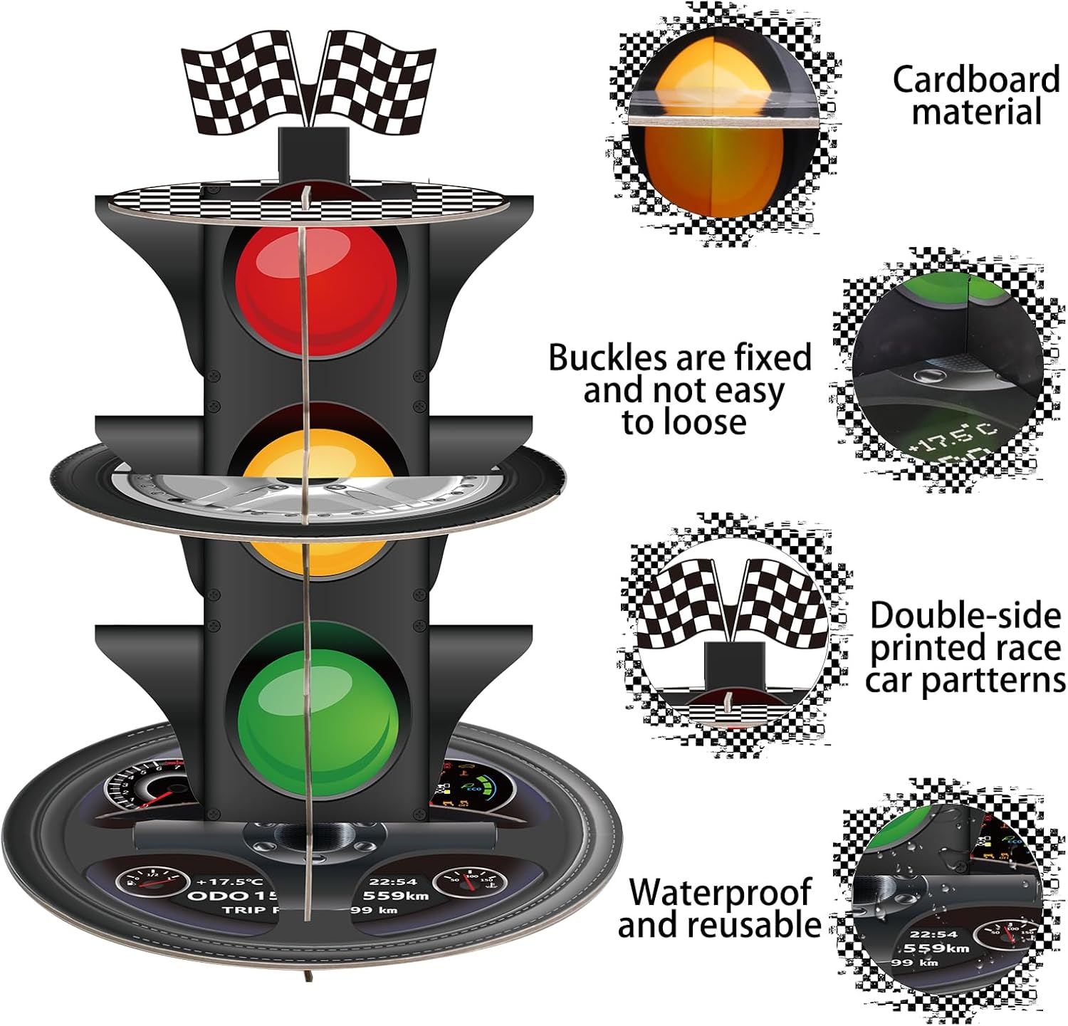 3-Tier Race Car Cupcake Stand, - Cupcake Stand Tier 리뷰 및 가격