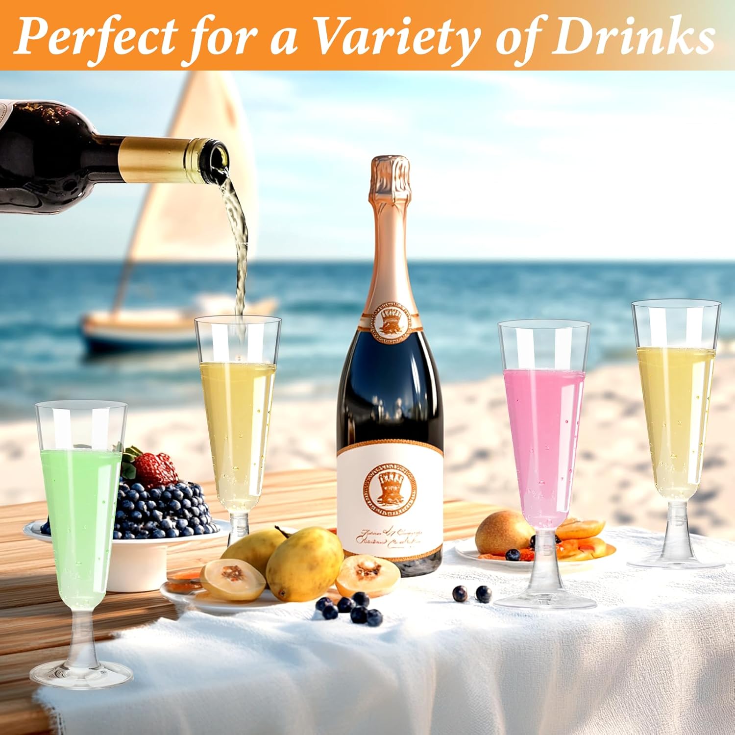 Plastic Champagne Flutes 40 Pa - Eve Party 리뷰 및 가격
