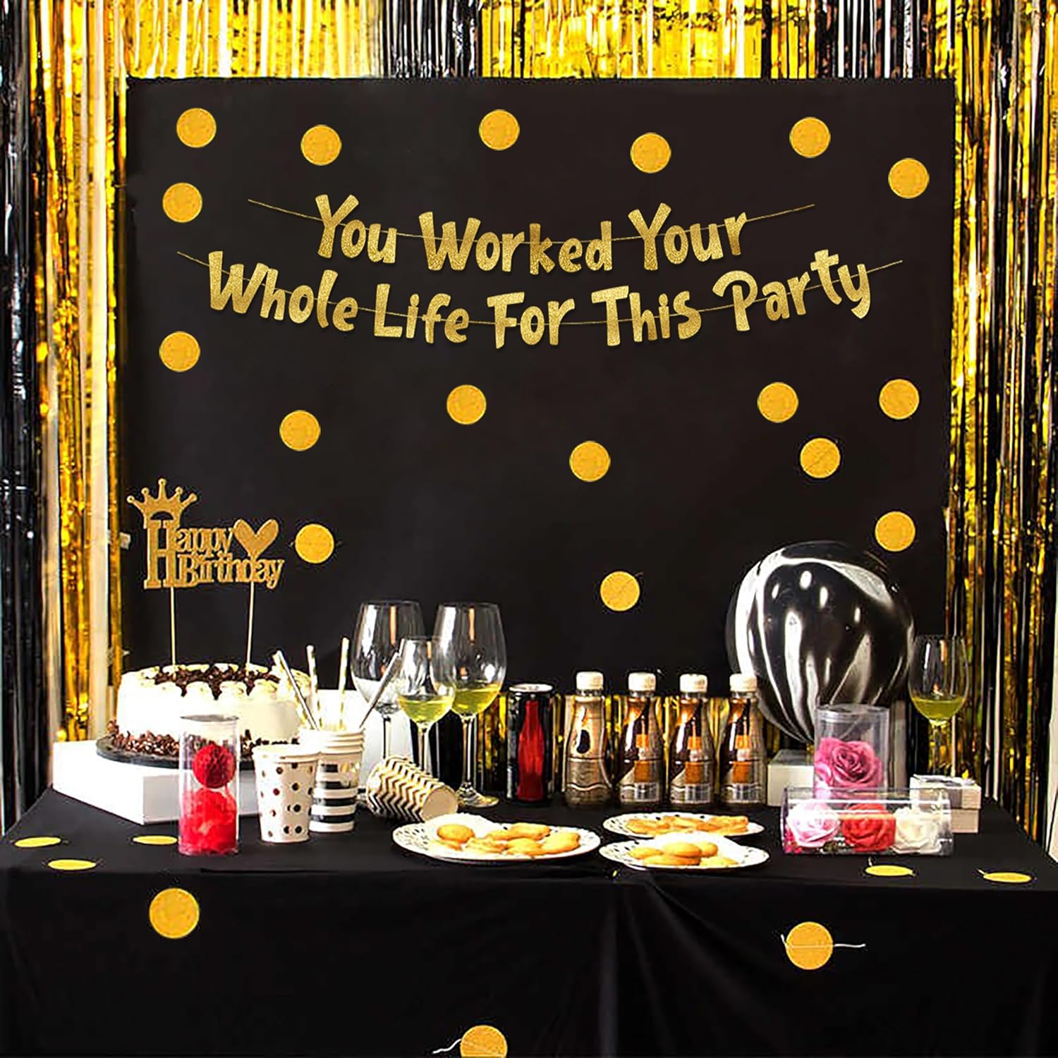 Retirement Party Decorations Y - Party Banner Gold 리뷰 및 가격